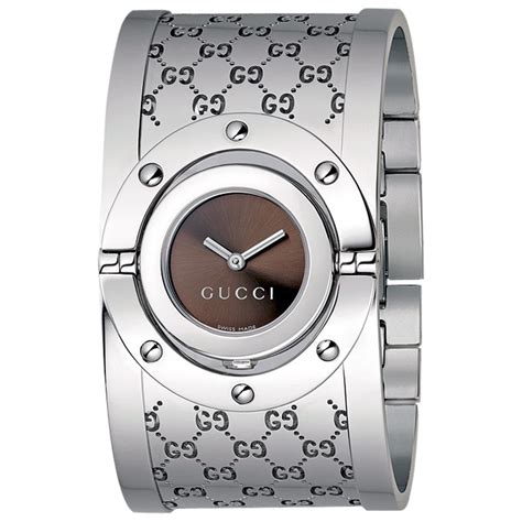 gucci twirl silver|Gucci twirl bangle watch.